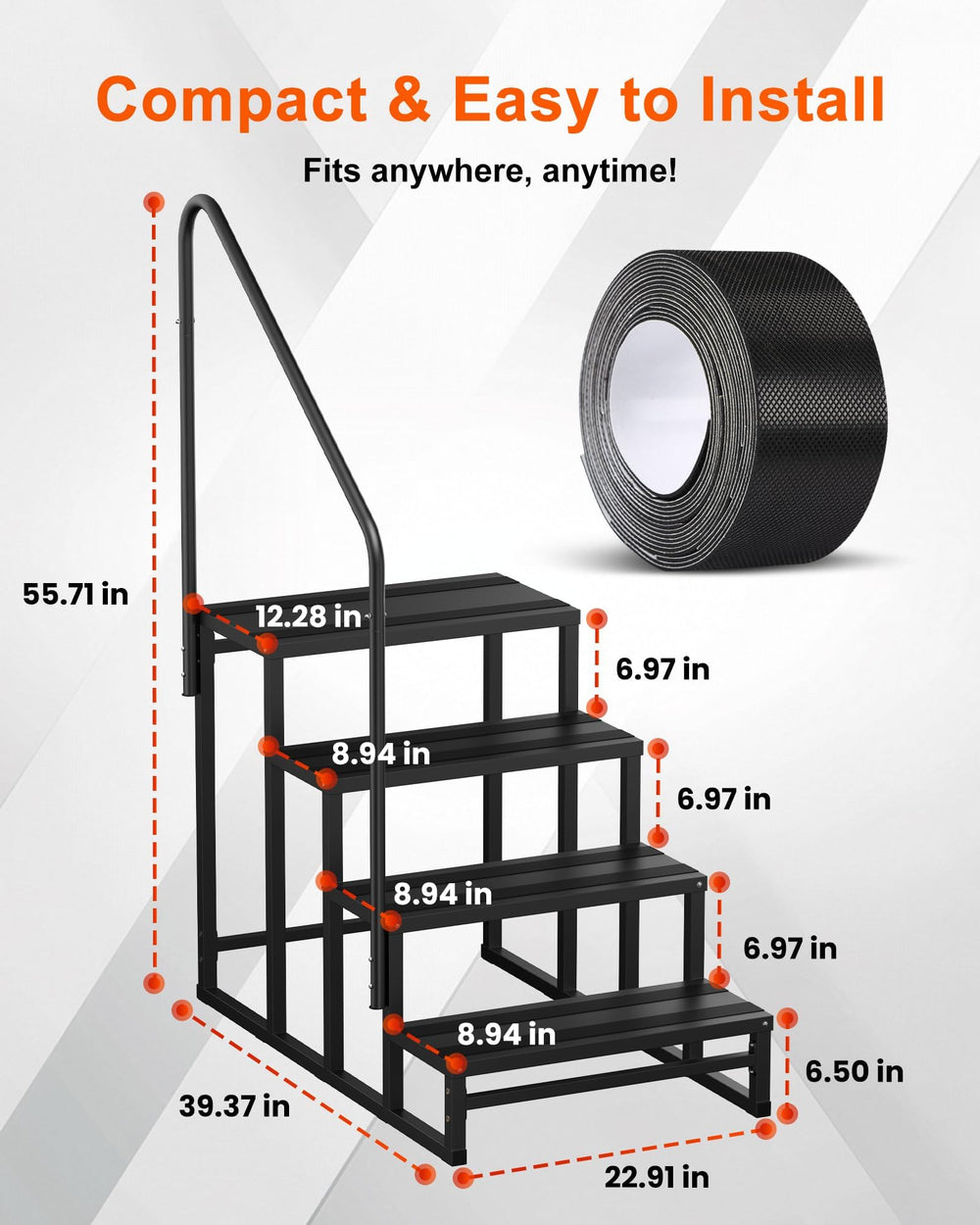 YOLANDO steps suitable for indoor and outdoor use around home and RV
