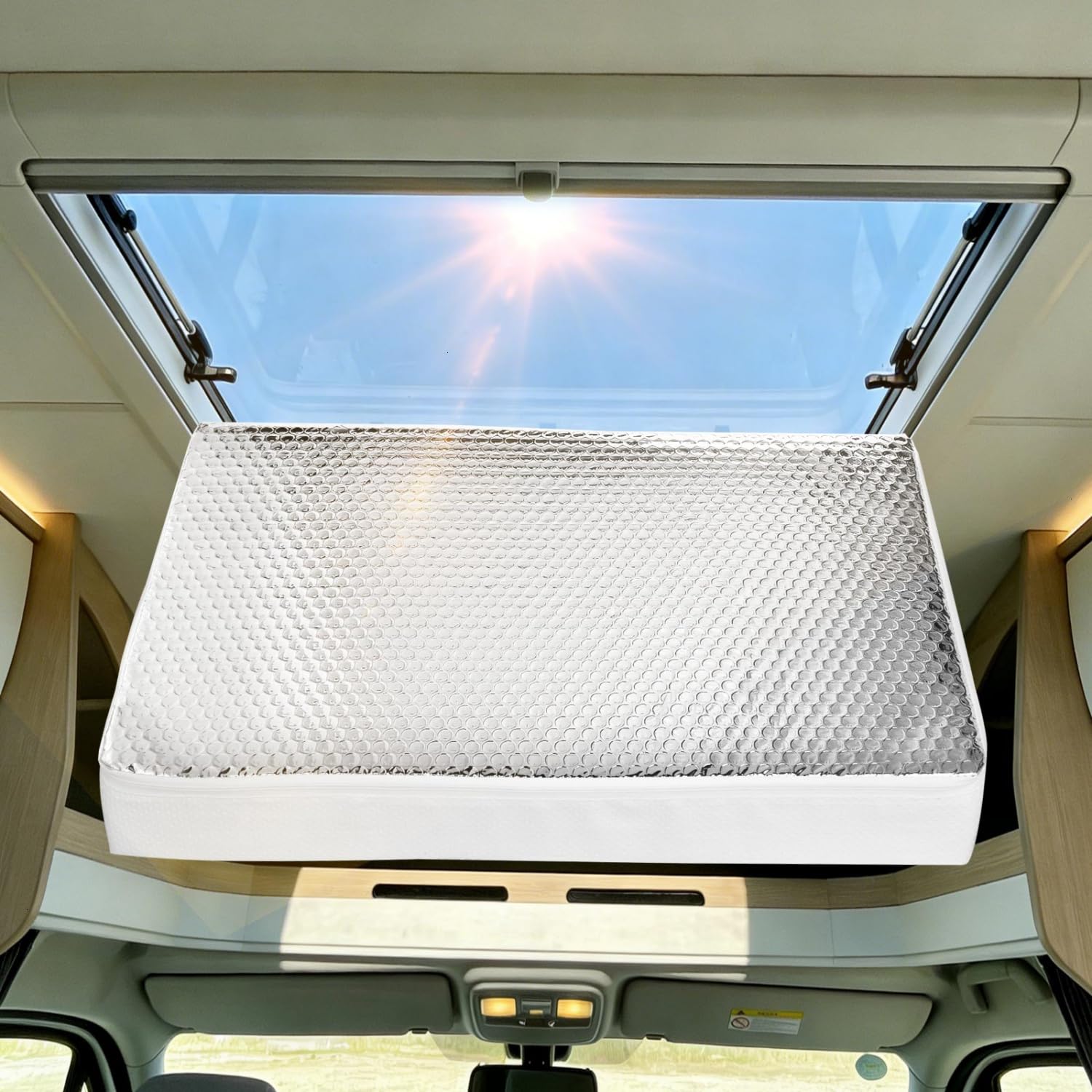 YoleShy waterproof skylight cover protects interior from rain and moisture.