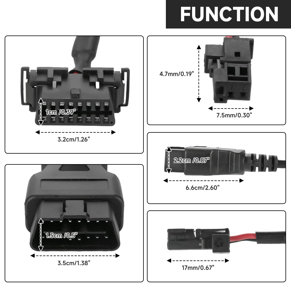 YOLLKY OBD2 cable during installation demonstrates tool-free setup.