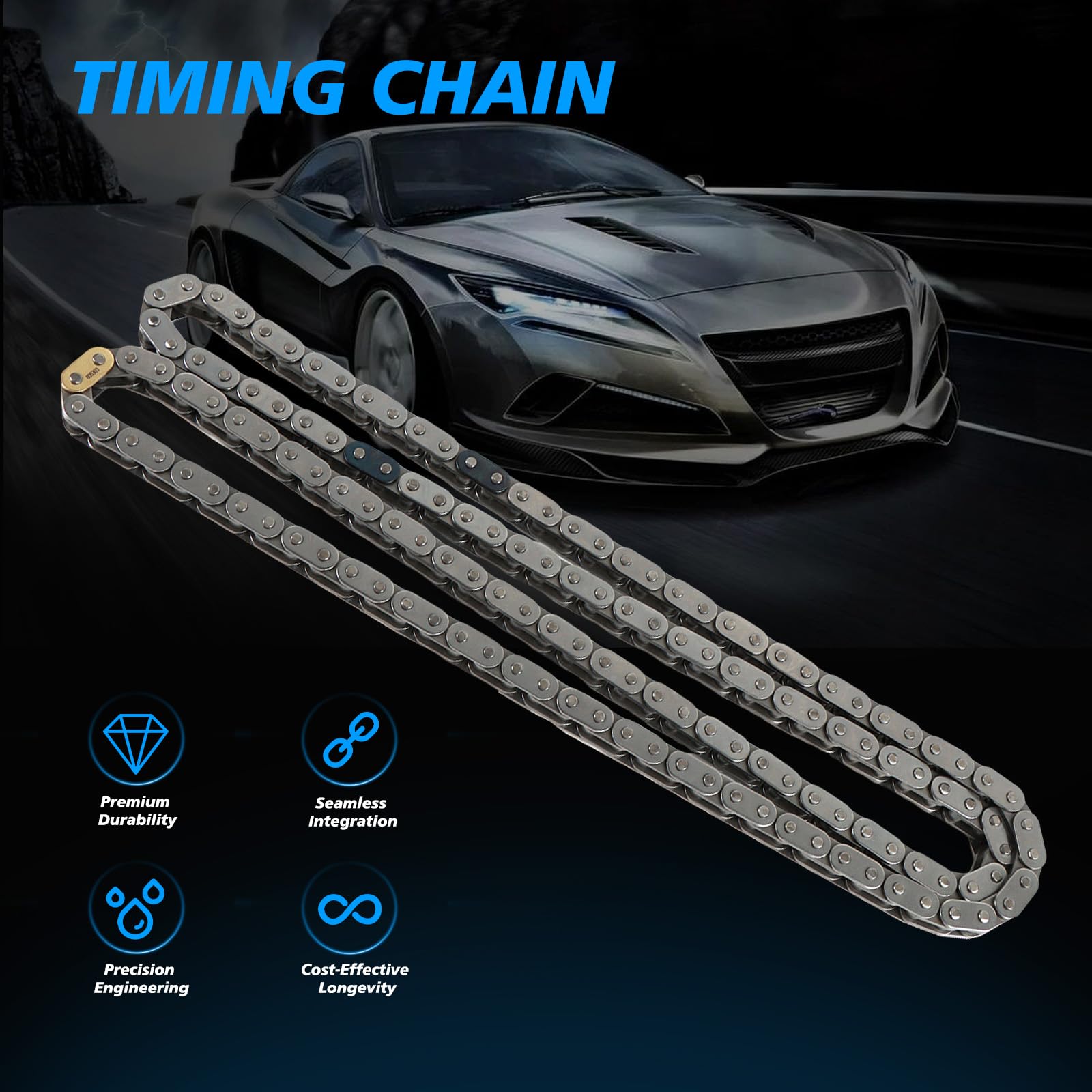 YOMALL timing chain guides with precision profiles to reduce wear