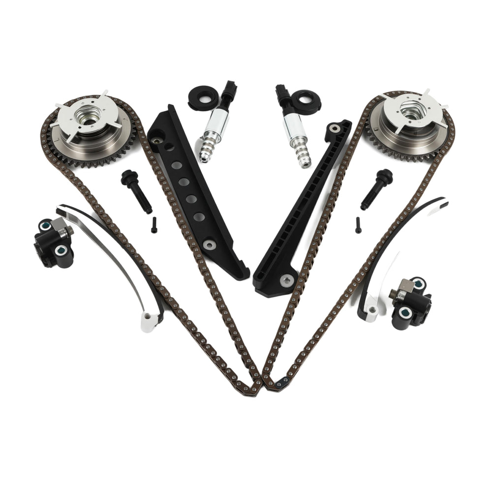 YOMALL timing chain kit packaging with compatibility notes for Ford models