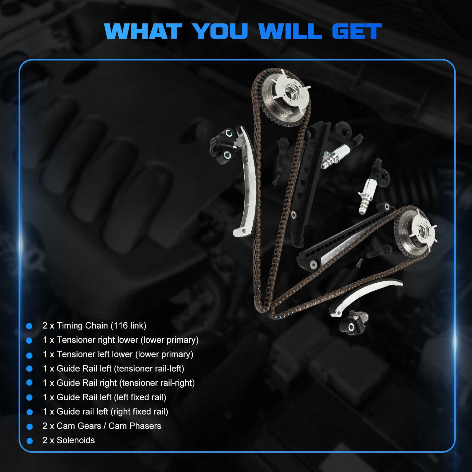 YOMALL timing chain kit tools and hardware for installation