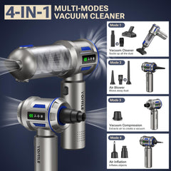 Yomile vacuum with 9000mAh battery for up to 40 minutes.