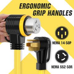 YOMILINK 90-degree grip plug enables easy plugging and unplugging.