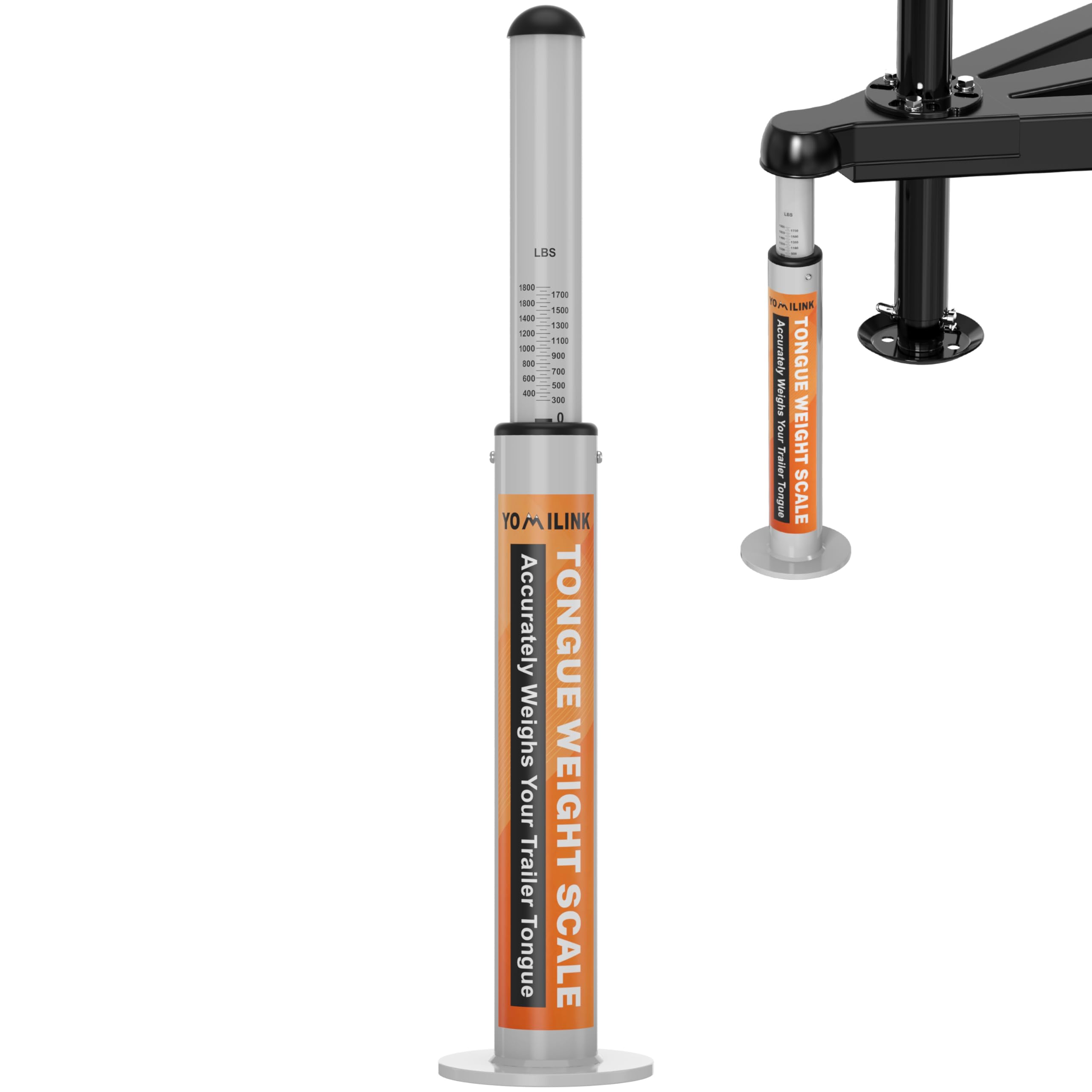 YOMILINK Tongue Weight Scale front view with 1800 lb capacity for safer towing