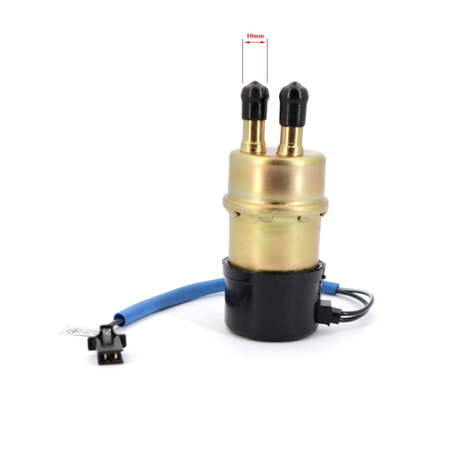Yoneda electric fuel pump for Honda VT750C, assembly image showing hardware and fit.