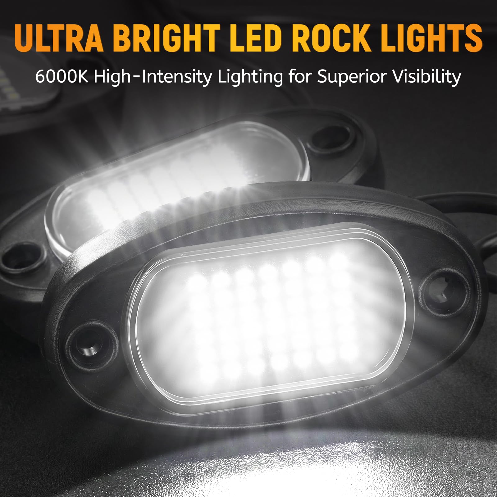 YONEDA rock lights for boats, marine-friendly underglow and style