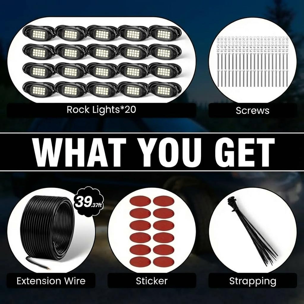 YONEDA versatile underglow suitable for trucks, SUVs, ATVs, boats and UTVs.