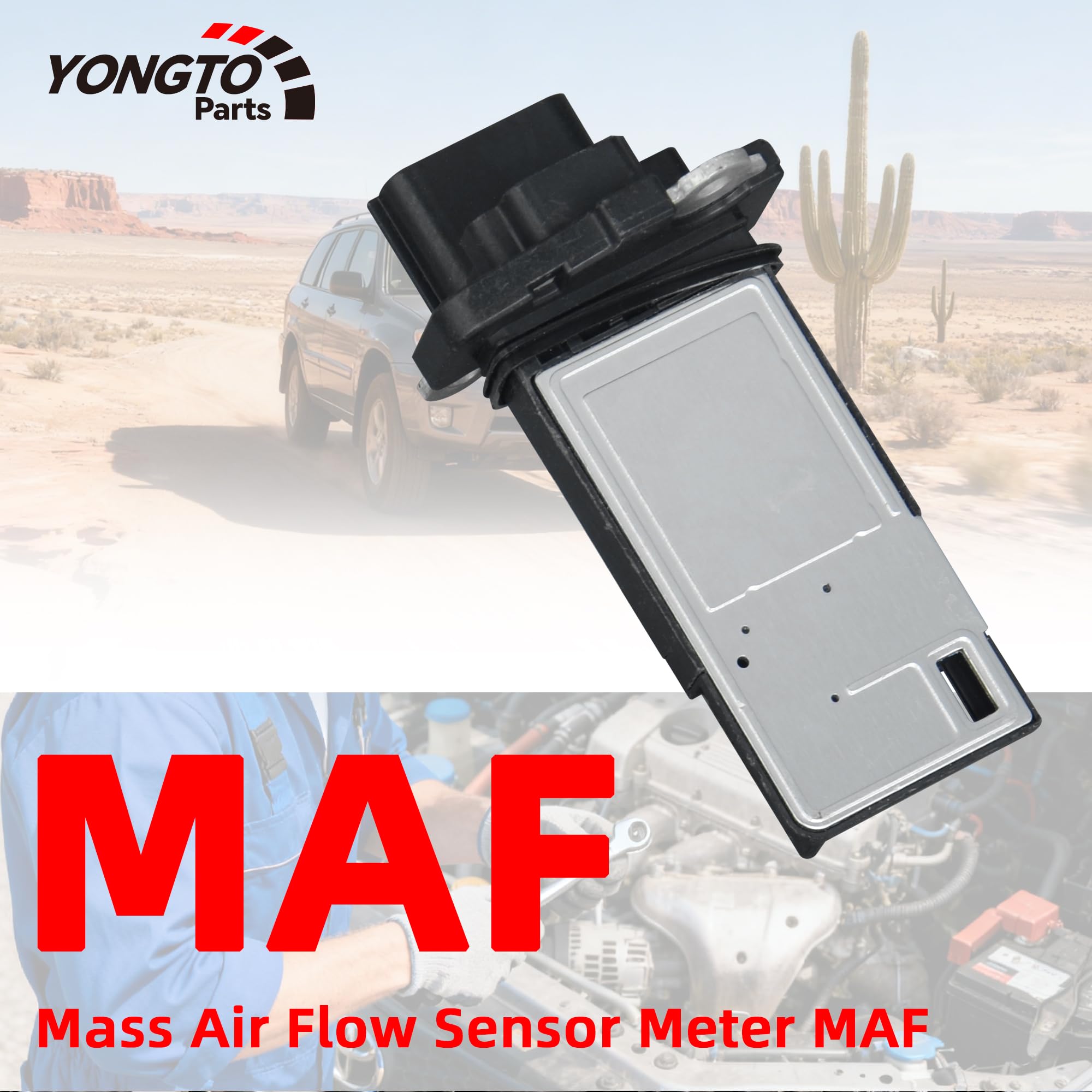 Yongtoparts MAF sensor installed on a Chevrolet engine for stable idle.