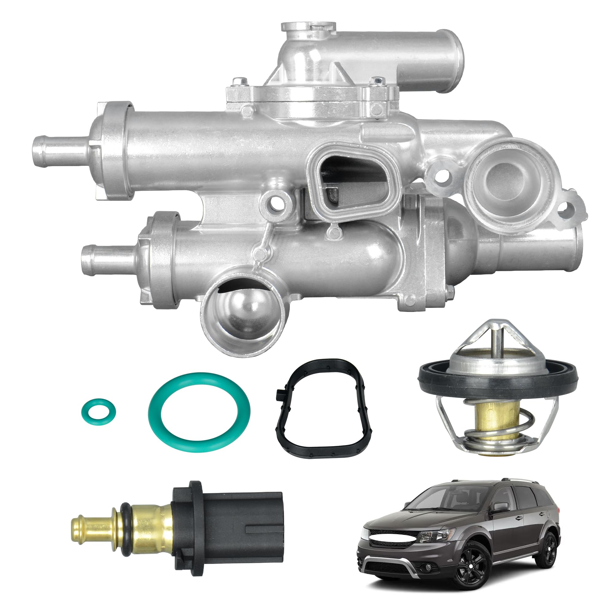 Yongtoparts aluminium thermostat housing assembly for engine cooling efficiency