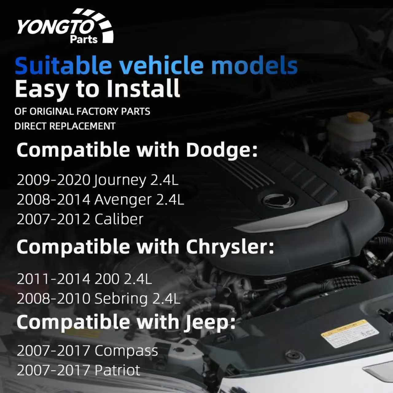 Yongtoparts thermostat housing with included coolant temperature sensor