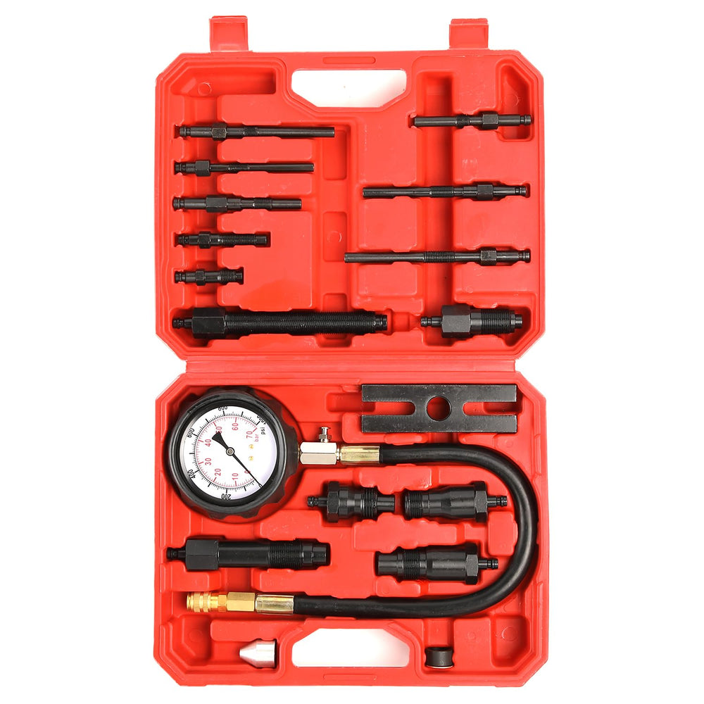 Yonligonju 17pc Diesel Engine Compression Tester Kit with complete test setup for quick diagnosis