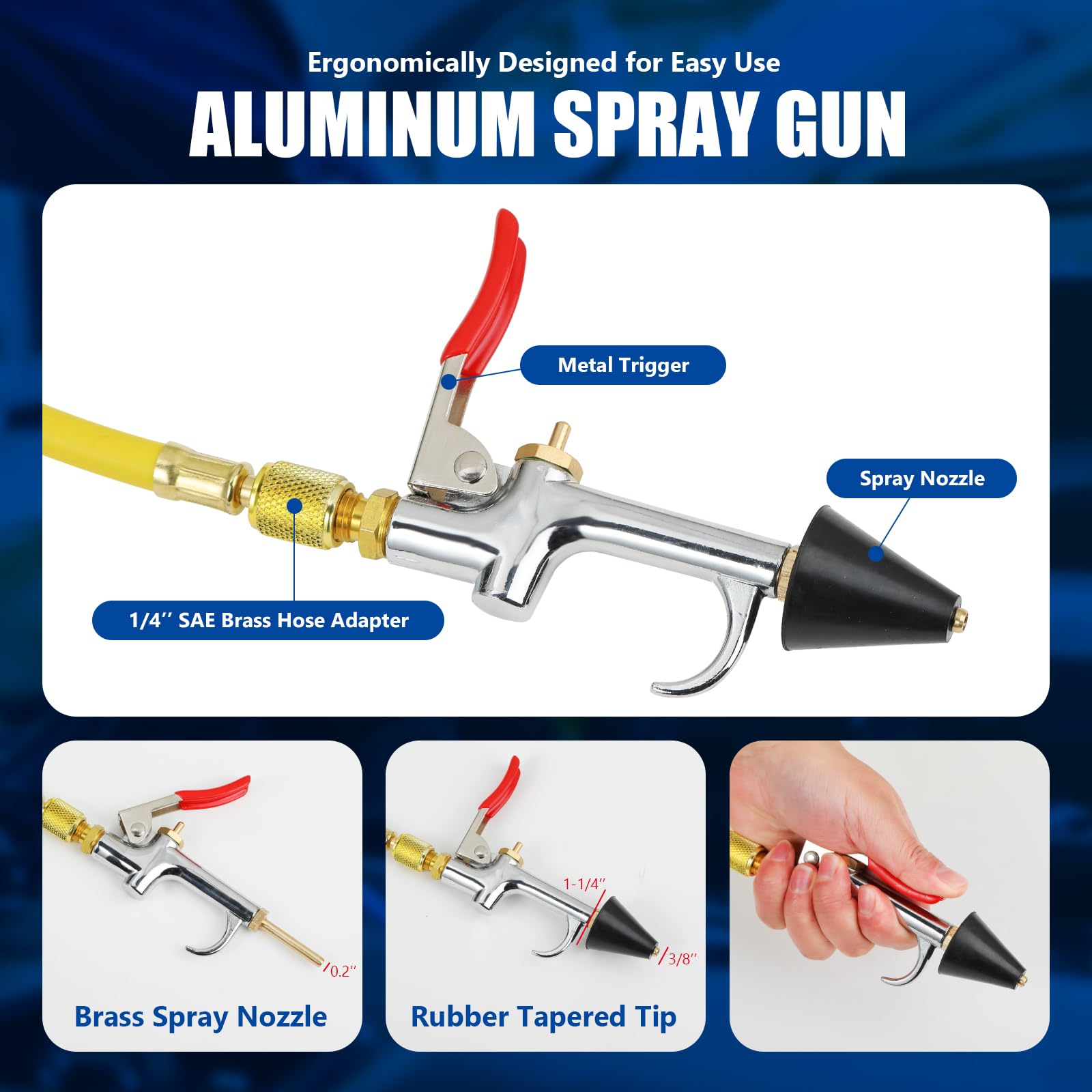 Yonligonju AC Flush Kit steel spray gun offers high-pressure, corrosion-resistant spraying for safe cleaning.
