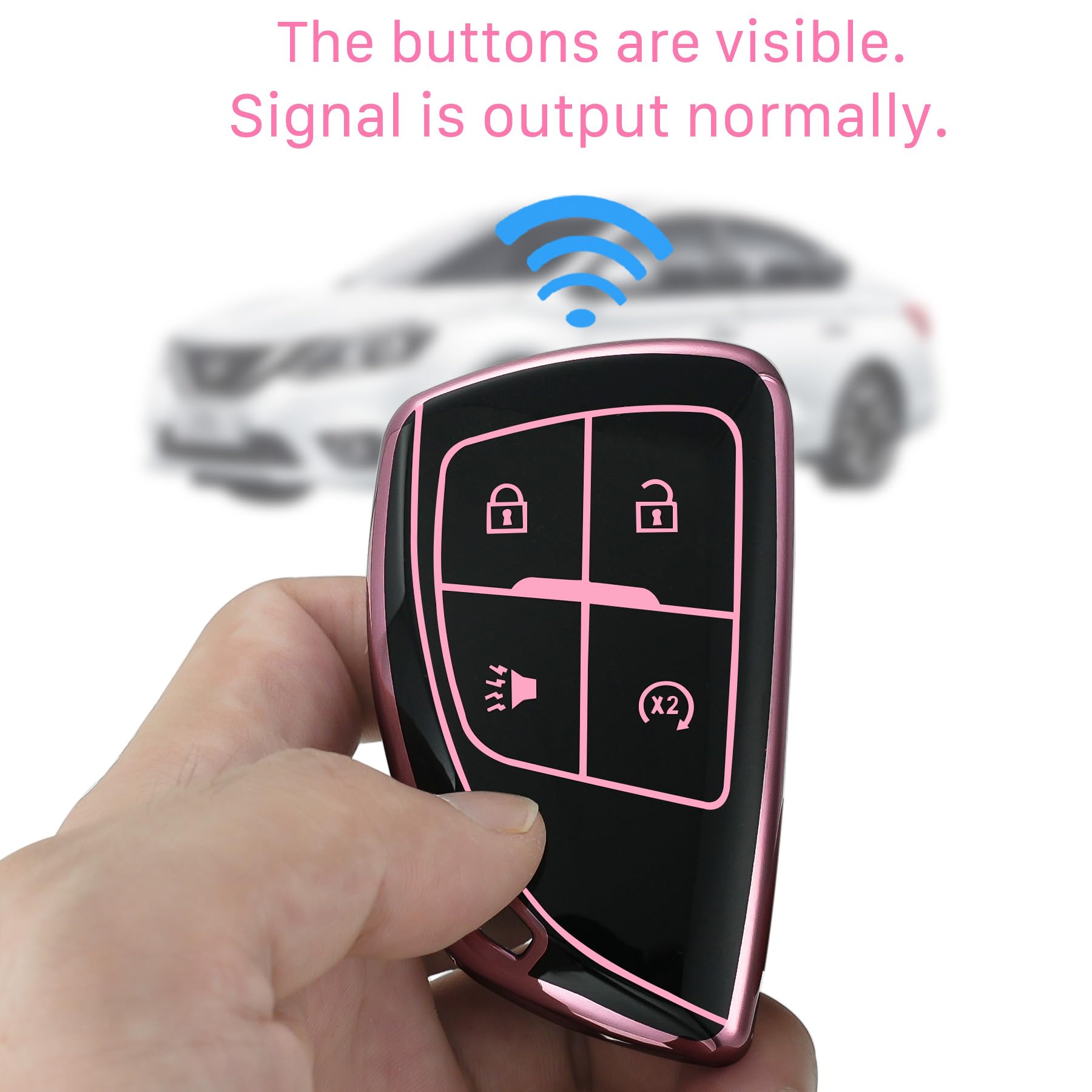 Yonmcfn protective keycase with metal and leather accents enhances keychain look.