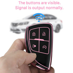 Yonmcfn protective keycase with metal and leather accents enhances keychain look.