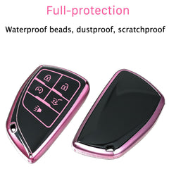 Yonmcfn Silverado/Sierra 5-button cover in pink shields the remote from bumps.