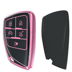 Yonmcfn TPU protective keycase in pink guards the 5-button remote for everyday use.
