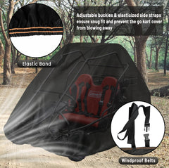 YONQIFON go kart cover windproof-seams keeps your kart secure during storage.