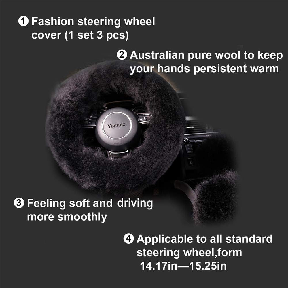 Yontree universal 15-inch steering wheel fit keeps hands comfy across most vehicles.