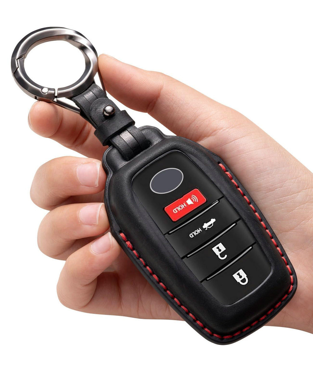 YONUFI leather protection cover for Toyota key fob guards against drops and scratches