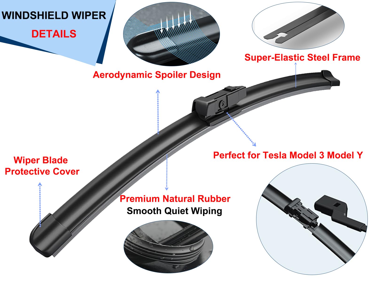 YONXEM quiet-wiping design reduces squeak for a calmer cabin.