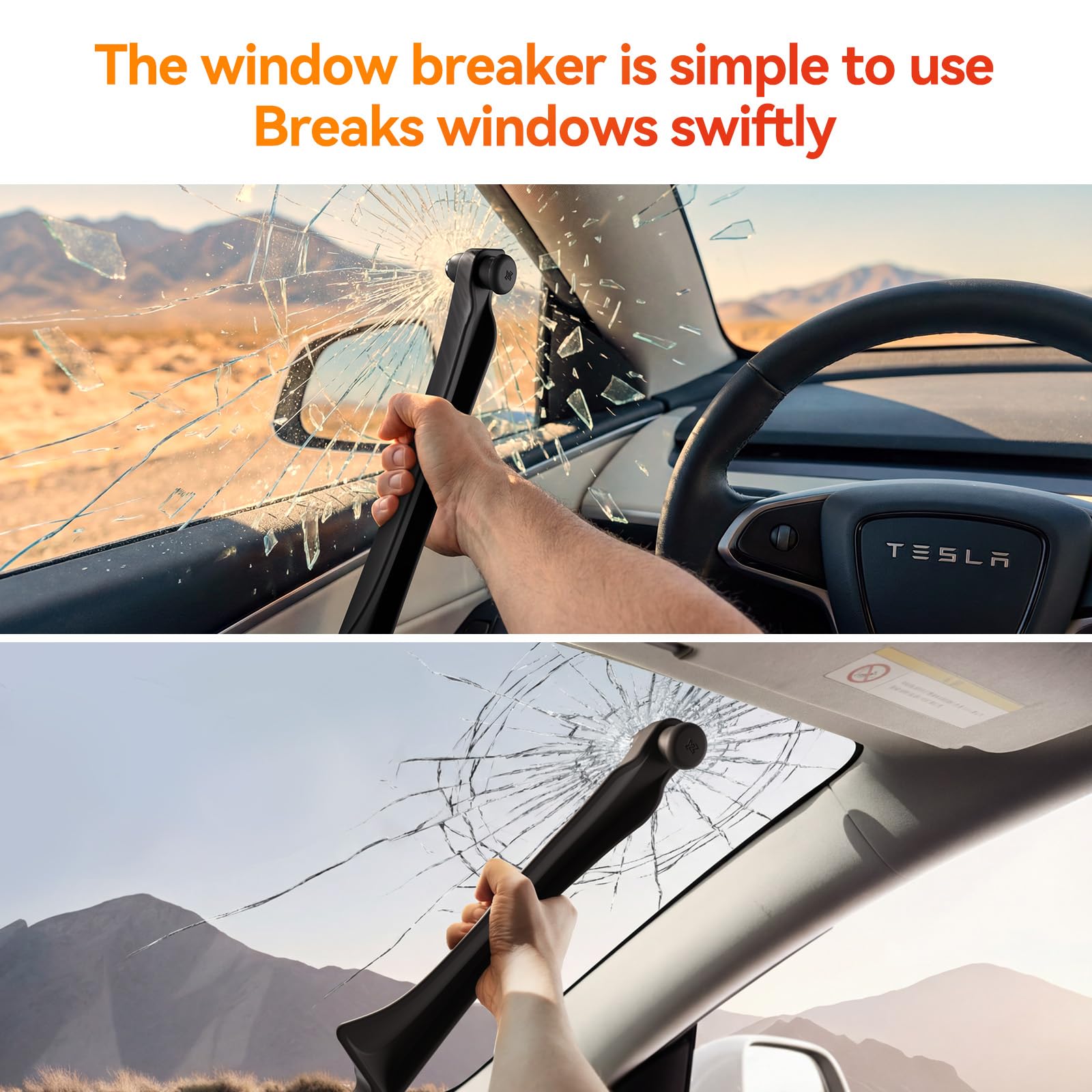 YONZEE emergency window breaker tool integrated in filler.
