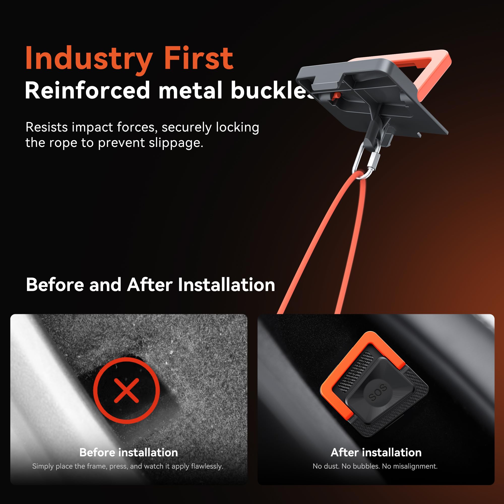 YONZEE ergonomic pull design enabling fast, intuitive rear door access.