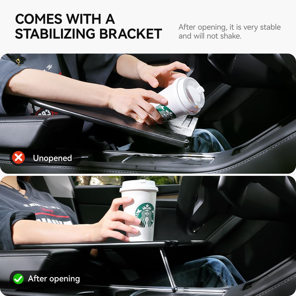 YONZEE foldable desk food tray mounted on driver seat preserves interior