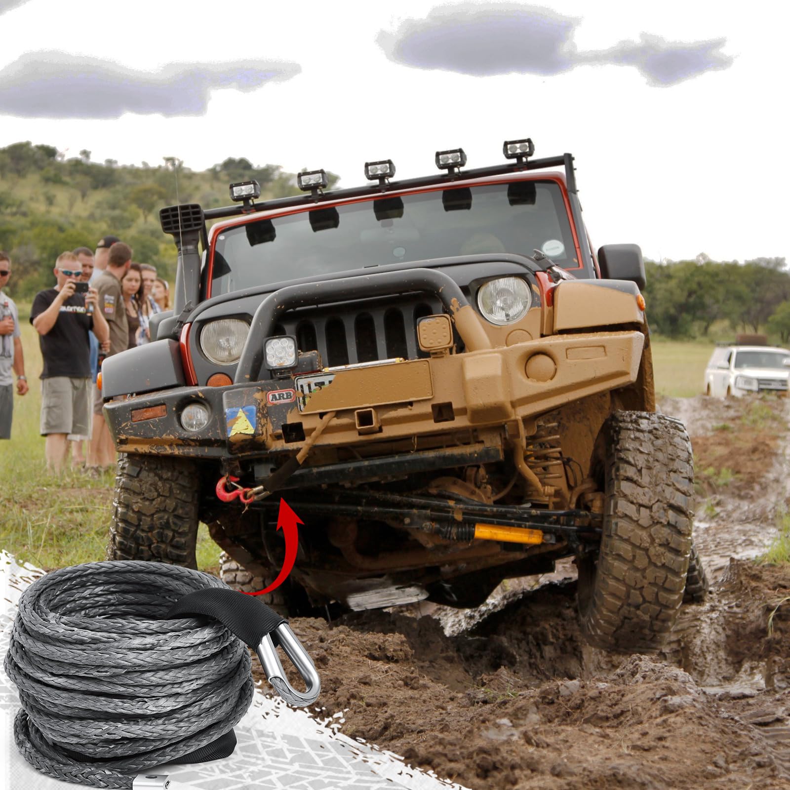 Temperature-resistant Yoojahow winch rope suitable for cold and hot conditions.