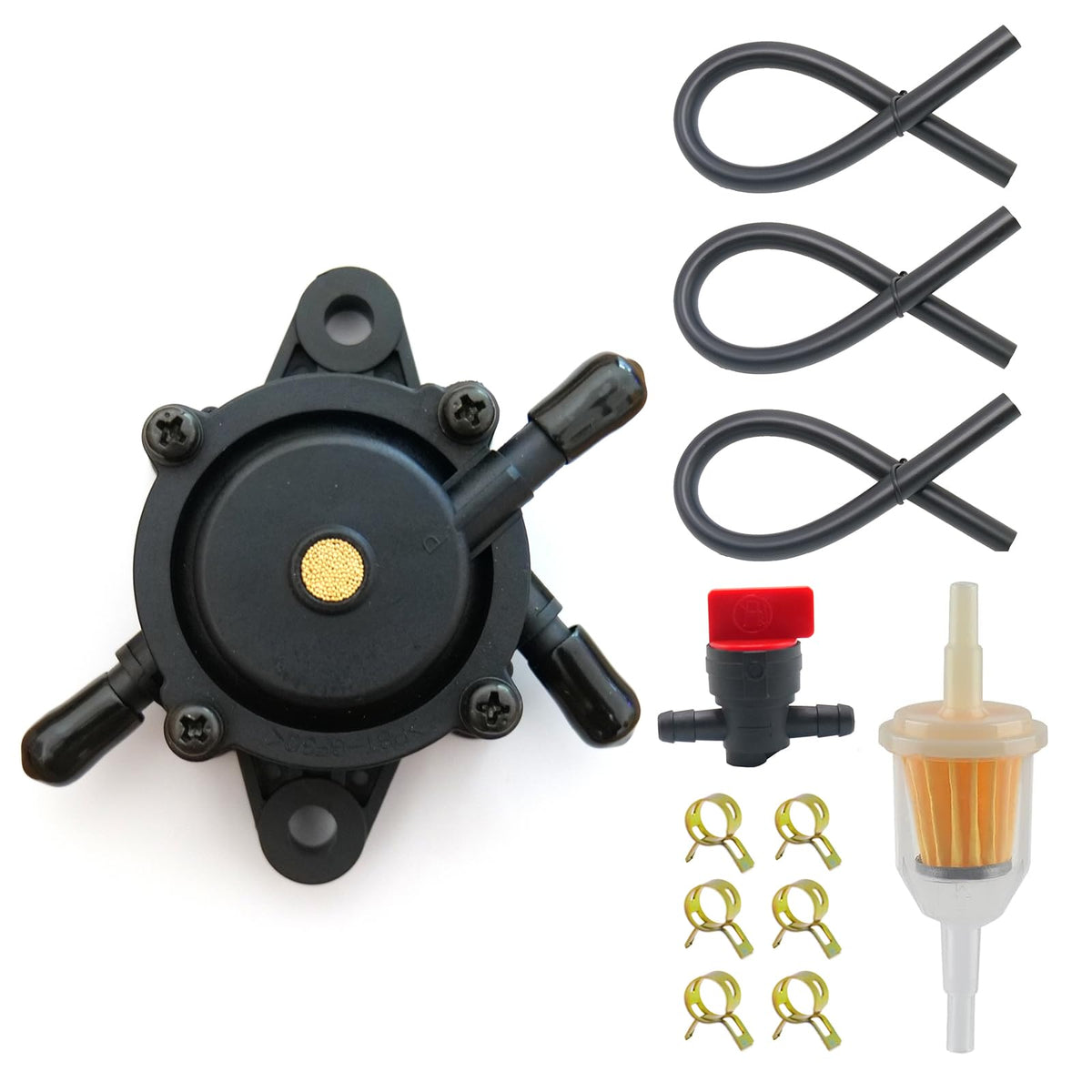 YOPADE fuel pump with filter and valve for Toro TimeCutter assembly showing reliable fuel delivery.