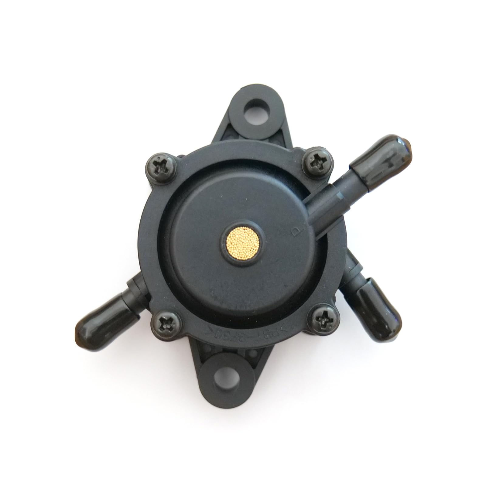 YOPADE mounted fuel pump on riding mower setup demonstrating easy installation.