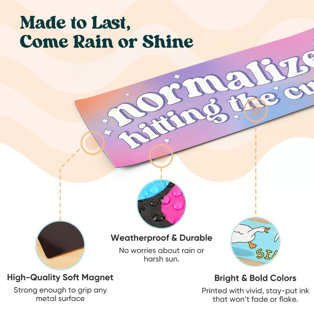 Yoppix waterproof magnetic stickers resist rain and car washes
