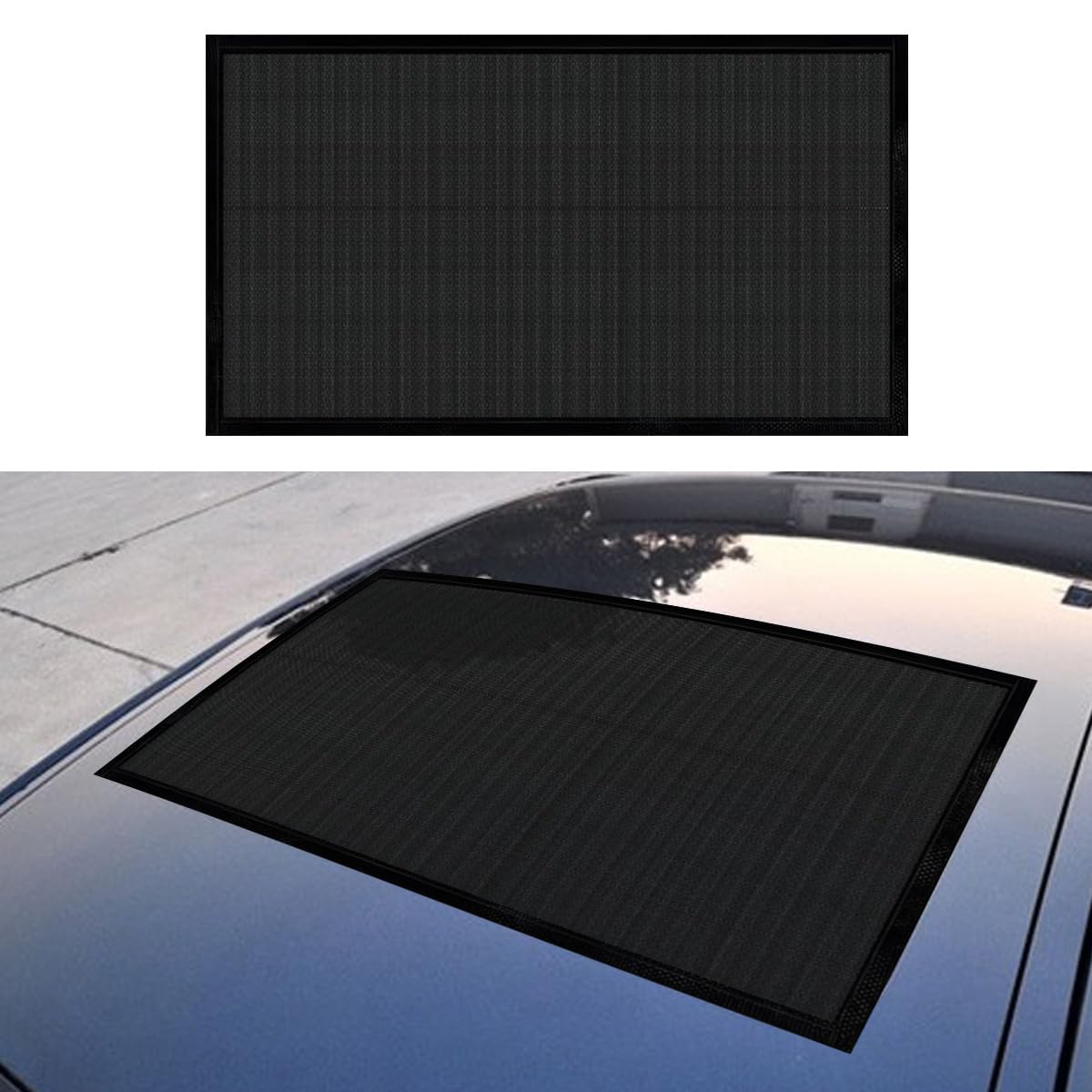 YoRise car sunroof sunshade mesh blocks direct sun to keep cabin cooler.