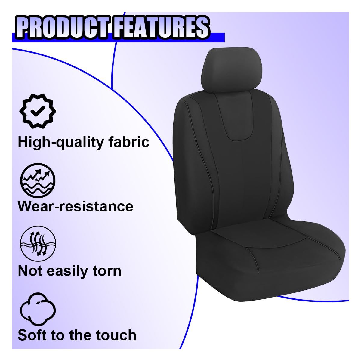 YoRise front seat cover offers easy installation without tools.