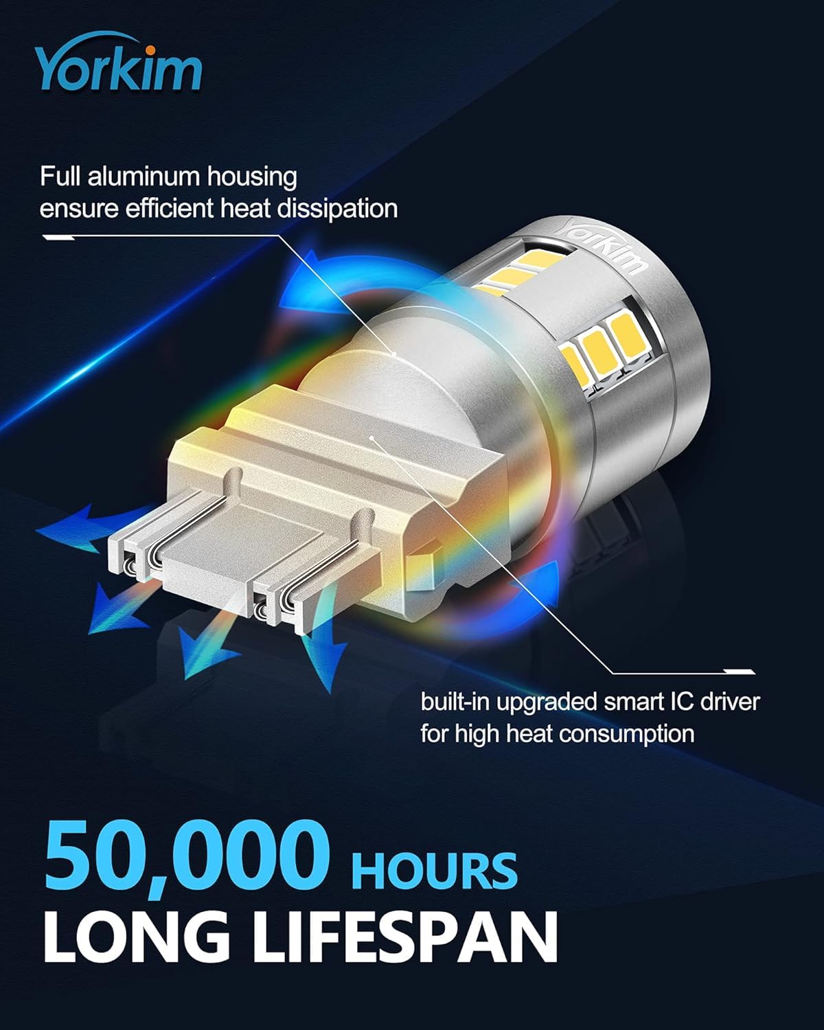 Yorkim LED bulb easy plug-and-play installation in minutes.