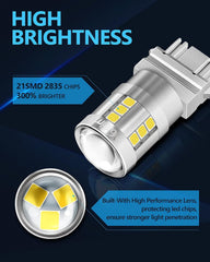 Yorkim 3157 LED bulb with multi-side chips for even lighting.