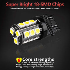 Yorkim 3157 LED bulb for reverse light provides 360-degree coverage.