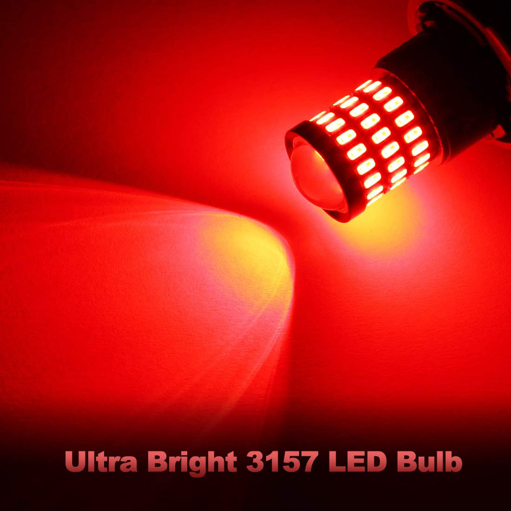 Yorkim 3157 red LED bulb long lifespan up to 50,000 hours.