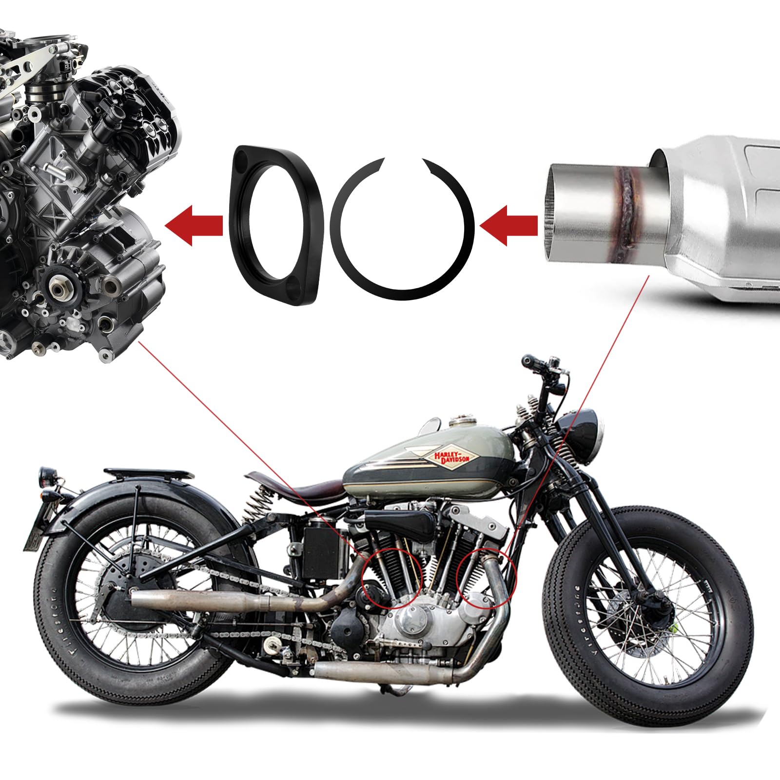 YOSOPP Harley nuts, clips and washers set for easy secure mounting