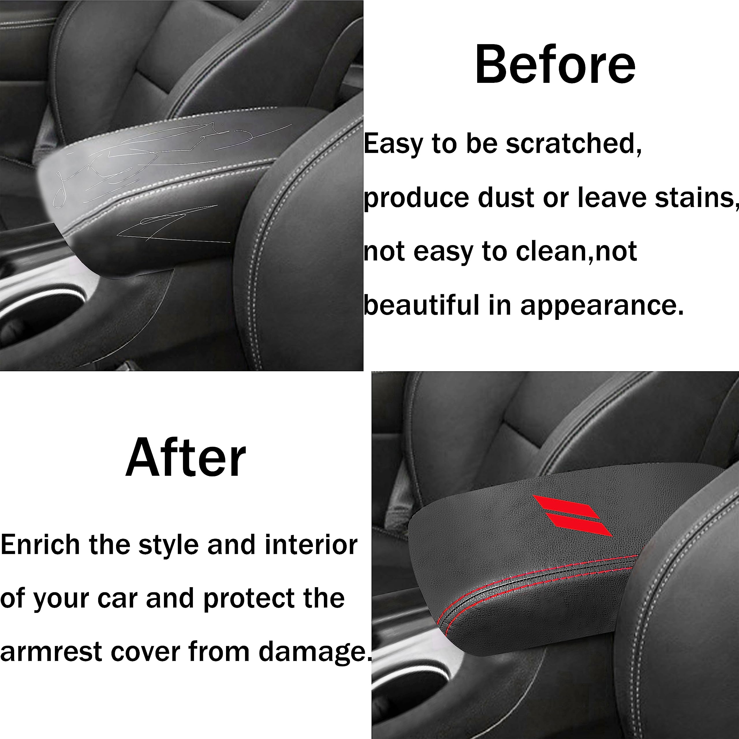 YOSRTER armrest cover installs quickly with stretch edges for a snug fit.