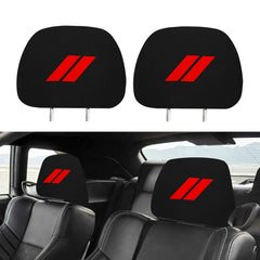YOSRTER headrest cover with red trim fits Charger interiors and protects from dirt.