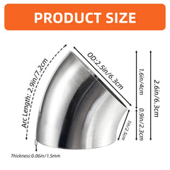Youeon 304 stainless steel mandrel bend elbow close-up showing corrosion resistance.