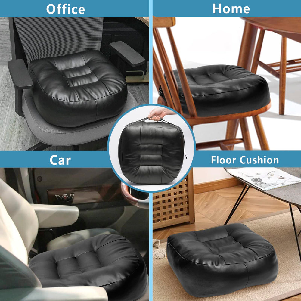 YOUFI cushion in a truck cab improves seating height and visibility.