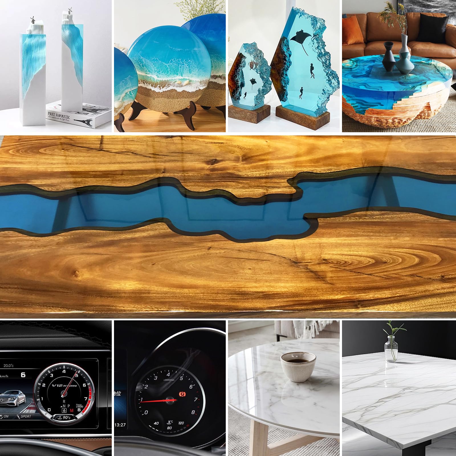 YOUMEITECH resin polishing kit in easy steps for professional epoxy polish at home.