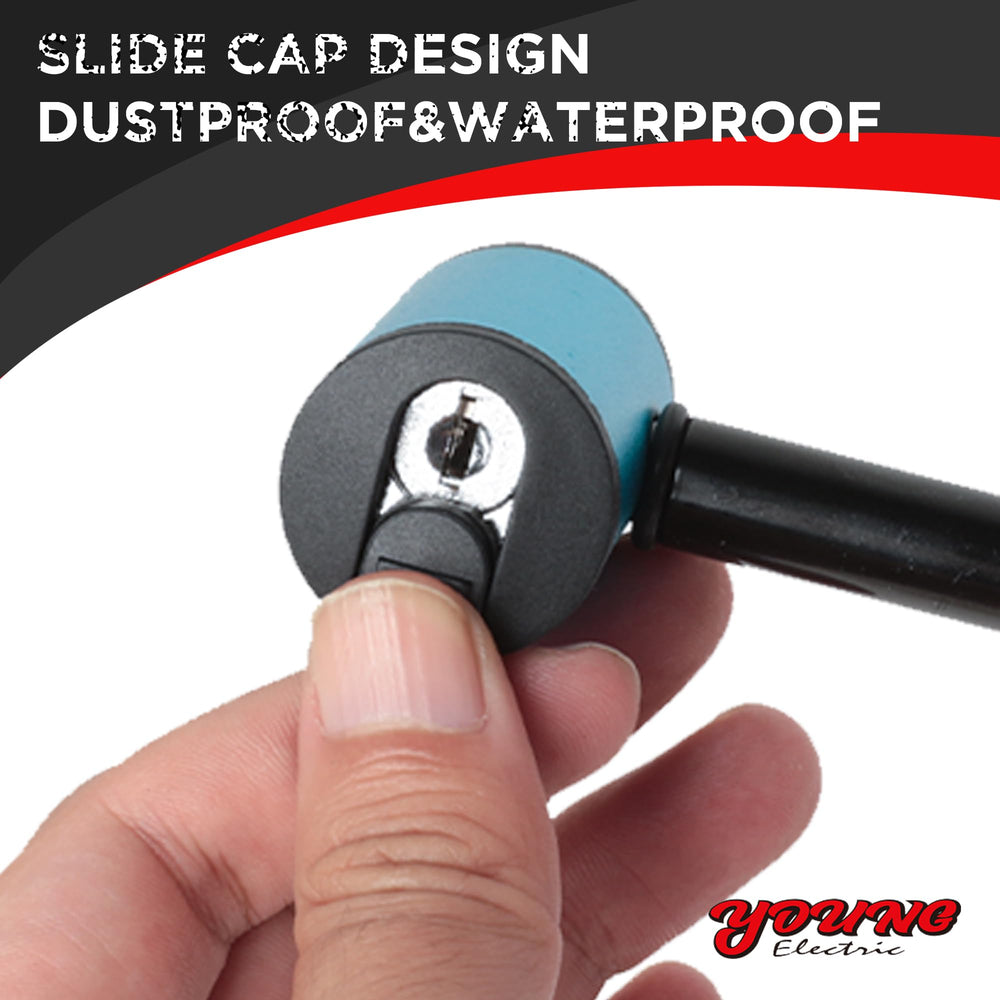 M16-thread detail from Young Electric pin ensures compatibility with metric fittings.