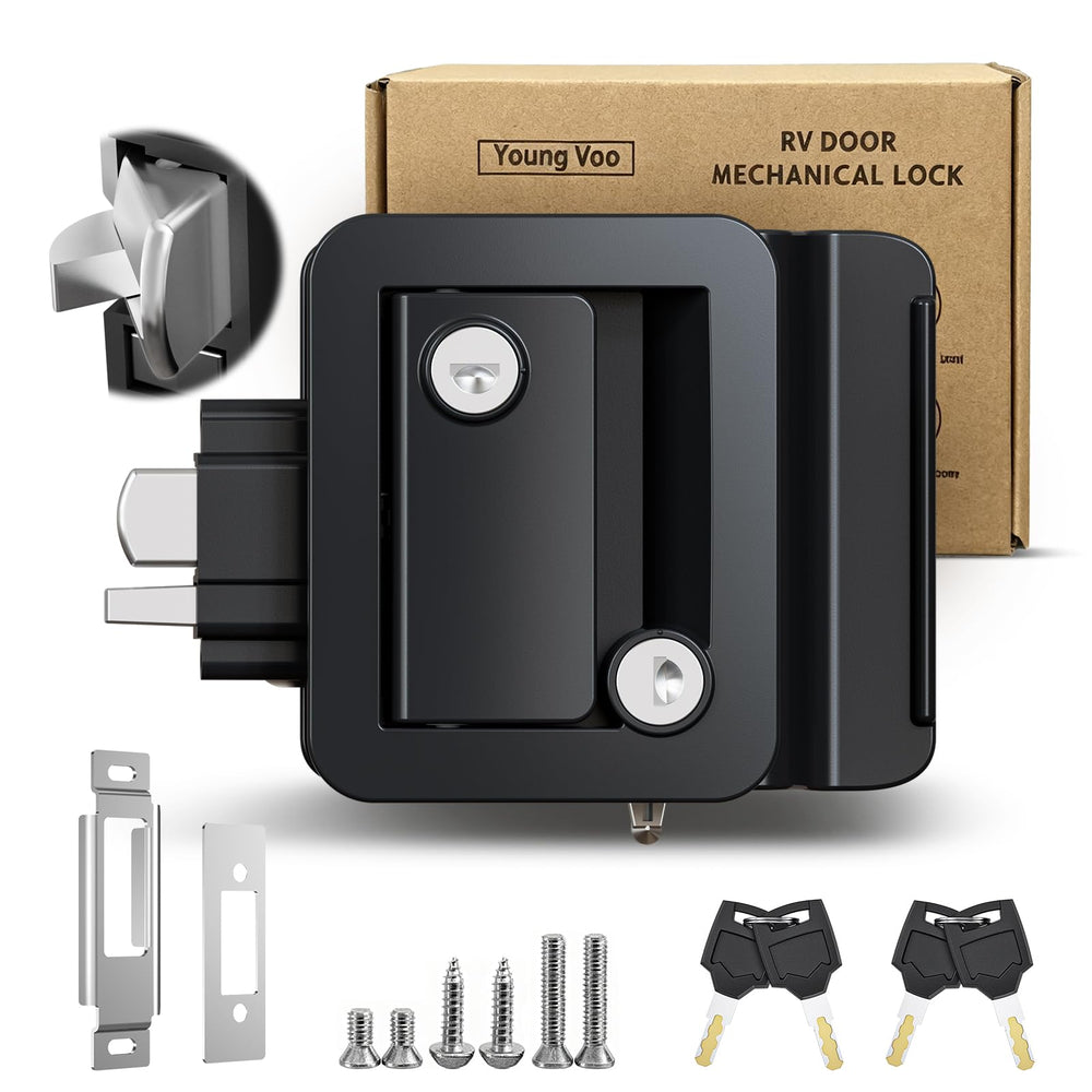Young Voo upgraded RV door lock with paddle deadbolt for reliable access