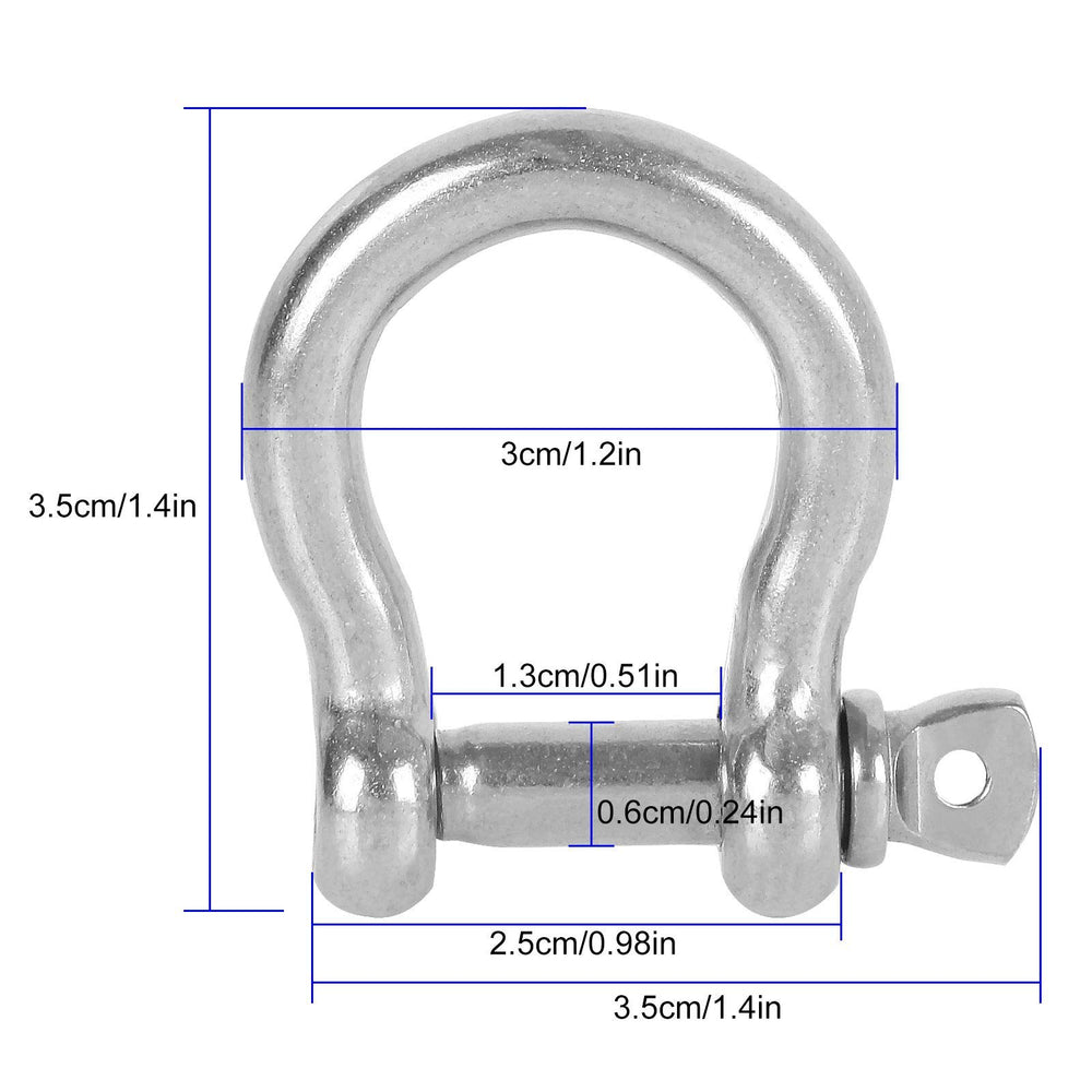 YOUNTHYE heavy-duty bow shackle in corrosion-resistant stainless steel