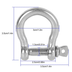 YOUNTHYE heavy-duty bow shackle in corrosion-resistant stainless steel