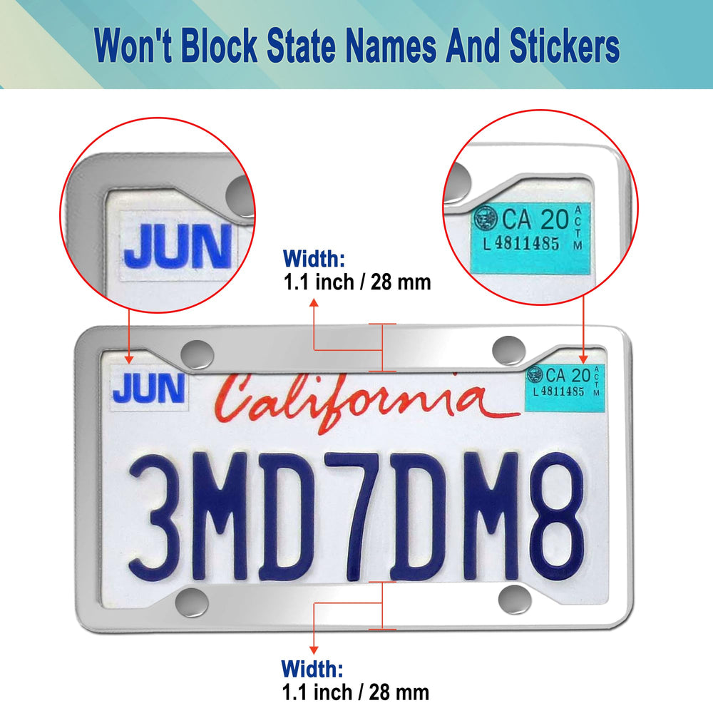 YoUoY license plate screws and chrome caps for secure, clean mounting