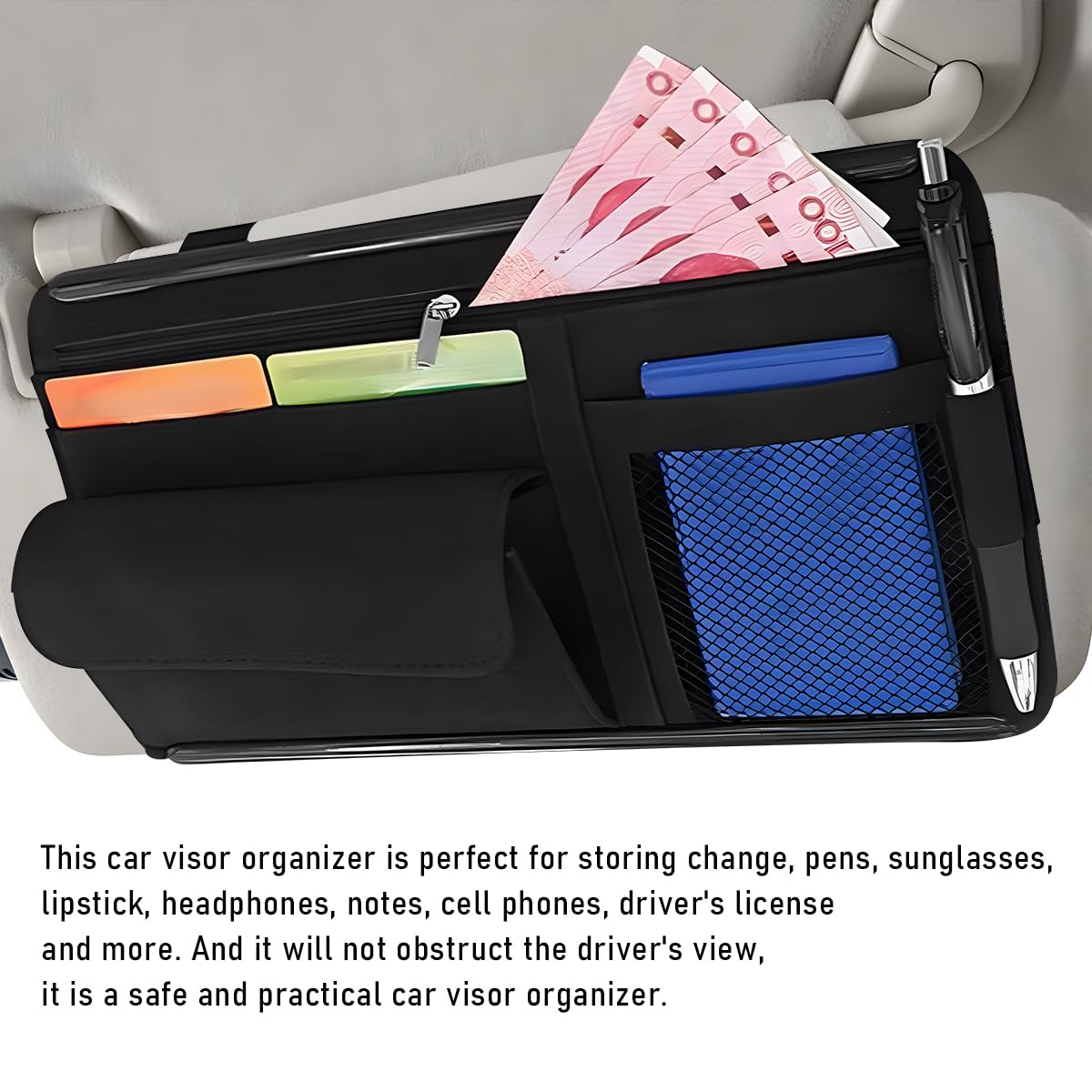 Yourkar black finish adds a sleek, scratch-resistant look to the vehicle interior.